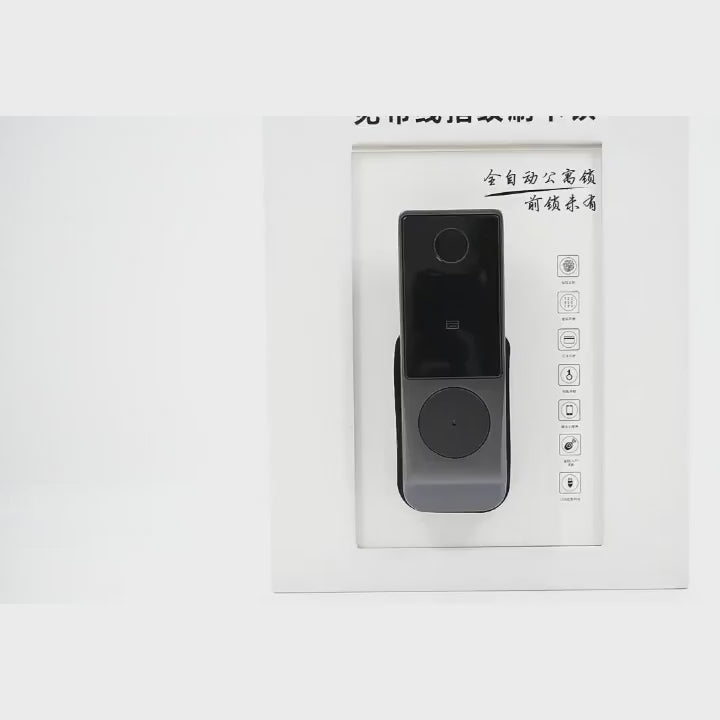 IP66 gate smart lock opened by fingerprint, keypad code, RFID card and mechanical key