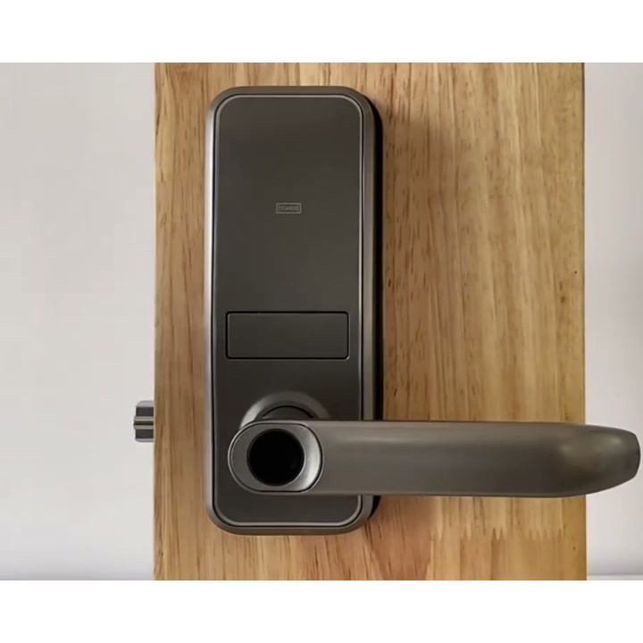 Adjustable lever-handle smart lock opened by fingerprint, password, card, key and app